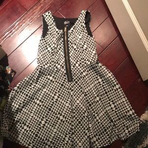 Black and white checkered dress